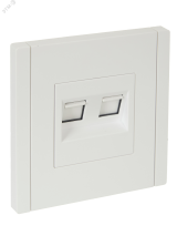 FORTE&PIANO Розетка двойная RJ11+RJ45 кат.5E FP235 белый IEK FP-KT20-O-1-K01 IEK
