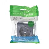 Розетка ATLASDESIGN с заземлением со шторками 16А механизм грифель ATN000745 Systeme Electric