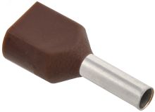 Наконечник штыревой НШвИ 2х1.5-8 коричневый НГИ2  (100шт ) UTE10-D2-4-100 IEK