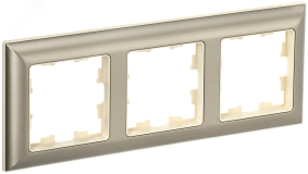 BRITE Рамка 3 поста РУ-3-Бр бежевый/шампань IEK BR-M32-12-3-K10 IEK