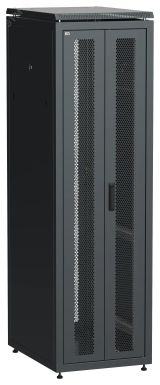 Шкаф напольный сетевой 19' LINEA N 42U 600х800мм передняя распашная перфорированная дверь задняя перфорированная черный LN05-42U68-2PP ITK
