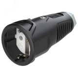 Розетка каб 16A/250V/2P+E/IP20 корпус черный, маркер серый 00-00027036 PCE