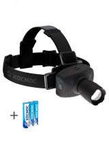 Фонарь налобный , 3W LED, 3 батарейки ААА, 180Lm, KOC-H3W-LED Космос