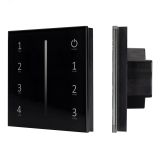 Панель Sens SMART-P17-DIM Black (230V, 4 зоны, 2.4G) (ARL, IP20 Пластик, 5 лет) 028129 Arlight