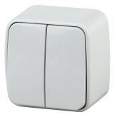 Выключатель двойной, 10A-250В, ОУ, Polo, белый,3-104-01 Б0036095 ЭРА