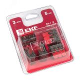 Клемма СМК 221-413 3 отверстия 0.2-4.0 мм2 блистер (5шт.) PROxima plc-smk-221-413b EKF