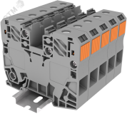 Клемма сильноточная TP 1-1 проходная Push-in, сечение 35 мм. кв., серая TAPO35-2-GY SUPU