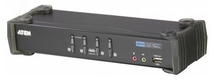 Переключатель KVM настольный, 4 порта, DVI-I, USB, 1920 x 1200 1000170003 Aten