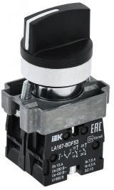 Переключатель LA167-BDF53 3 полож. 2з черный BSW20-BDF53-4-24-67-3-K02 IEK