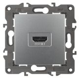 Розетка HDMI, Эра Elegance, алюминий, 14-3114-03 Б0034334 ЭРА