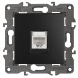 Розетка RJ45, Эра Elegance, антрацит, 14-3107-05 Б0034306 ЭРА