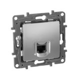 ETIKA Розетка компьютерная RJ45 категория 6 UTP алюминий 672453 Daccord/Legrand