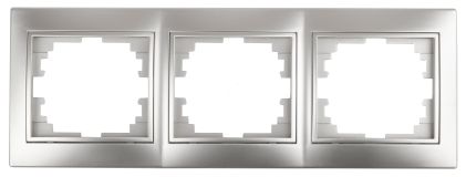 Рамка на 3 поста гор., СУ, Plano, алюминий, 1-503-03 Б0030098 ЭРА