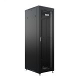 Шкаф напольный универсальный серверный R 32U 600х800мм, 4 профиля 19, двери перфорированная и перфорированная, боковые стенки съемные, регулируемые опоры, разобранный, черный RAL 9005 УТ000138052 NTSS