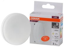 Лампа светодиодная LED 6 Вт GX53 3000К 480Лм таблетка 220 В (замена 50Вт) OSRAM 4058075581975 LEDVANCE