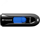 Флеш накопитель 256GB JetFlash 790, USB 3.1 Gen 1, выдвижной, черный, синий 1000533482 Transcend