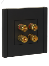 FORTE&PIANO Аудиорозетка 4-местная FP139 черный IEK FP-S40-K02 IEK
