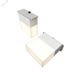 Светильник светодиодный RVE-LBX-LUMO60-PLAZA5010010-2-GR (Квадрат Грильято 2шт 40х90х100мм 14Вт встраиваемый 4000K Белый) RVE00003291 RVElektro