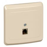ЭТЮД Розетка телефонная 1хRJ11 скрытая бежевая TELC-001K Systeme Electric