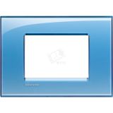 LivingLight Рамка прямоугольная 3 поста Голубой LNA4803AD BTicino