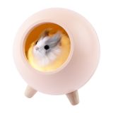 Детский ночник - светильник светодиодный NLED-468-1W-P хомяк розовый Б0052816 ЭРА