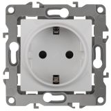 Розетка 2P+E Schuko, 16A-250В, винт, б.л., Эра12, белый, 12-2011-01 Б0029234 ЭРА