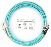 Шнур оптический duplex 10м SC-FC 50/125 мм OM3 LSZH 8483c Cabeus