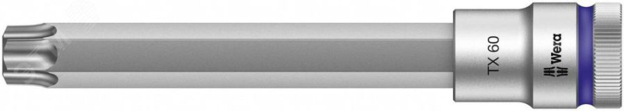 Головка торцевая со вставкой 8767 C HF TORX Zyklop DR 1/2 с фиксацией крепежа TX 60 x 140 мм WE-003858 Wera