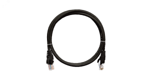 Патч-корд U/UTP 4 пары, Кат.5e, 2хRJ45/8P8C, T568B, 7х0,205мм, PVC, черный, 0.,5м NMC-PC4UD55B-005-BK NIKOMAX
