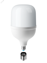 Лампа светодиодная LED 80Вт 220В E27 D140х252 6500К дневной 6900 лм (в комплекте переходник на 40 цоколь) LksmHWLED80WE2765 Космос