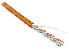 Кабель витая пара UUTP4-C5E-S24-IN-PVC-OR-100 (100 м) неэкран U/UTP 443602 Hyperline