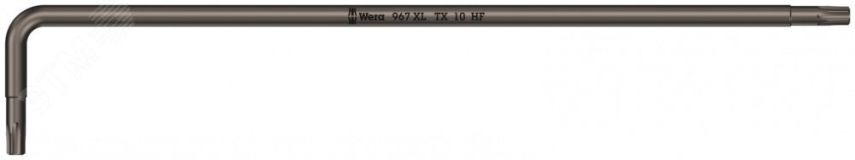 Ключ Г-образный 967 XL HF TORX с функцией фиксации крепежа удлиненный TX 10 x 112 мм WE-024453 Wera