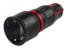 Розетка каб 16A/250V/2P+E/IP20 корпус черный, маркер черный 00-00028126 PCE