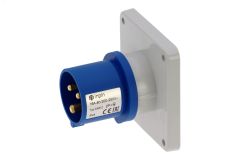Вилка встраиваемая 16A/230V/1P+N+E/IP44, фланец 86x86 00-00032415 INPIN