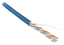 Кабель витая пара UUTP4-C5E-S24-IN-PVC-BL-100 (100 м) неэкран U/UTP 443600 Hyperline