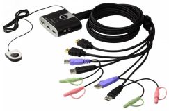 Переключатель KVM 2 порта, HDMI, USB, 1920 x 1200 1000186268 Aten