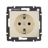 VALENA Розетка с заземлением со шторками в рамку слоновая кость 774321 Legrand/Daccord