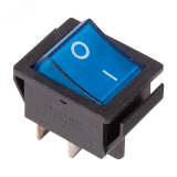 Выключатель клавишный 250V 16А (4с) ON-OFF синий с подсветкой (RWB-502, SC-767, IRS-201-1) Индивидуальная упаковка 1 шт, REXANT 36-2331-1 REXANT