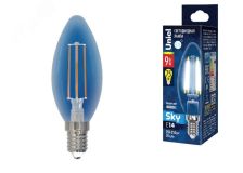 Лампа светодиодная Форма свеча прозрачная  Sky (4000К) LED-C35-9W/4000K/E14/CL PLS02WH Картон UL-00005161 Uniel
