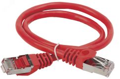 Патч-корд категория 5е FTP 2 метр PVC красный PC04-C5EF-2M ITK