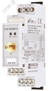 Радио модуль дискретных и аналоговых вх/вых  R-IS-0203M-A: RFox2, 2x AI / DI, 3x AO / PWM- для контроля внешних SSR, 3f, радио тип A TXN 142 18.A TECO