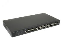 Коммутатор управляемый L3 28 портов, 16хPoE 10/100/1000 Мб/с, 8хRJ45, 4хSFP+ 00-00014170 OSNOVO