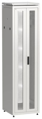 Шкаф напольный сетевой 19' LINEA N 47U 600х600мм передняя распашная перфорированная дверь задняя перфорированная серый LN35-47U66-2PP ITK