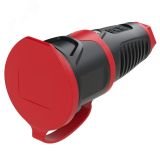 Розетка каб 16A/250V/2P+E/IP54 с черным крышкой и корпусом, маркер красный 00-00026222 PCE