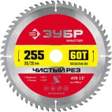 Диск пильный по дереву Чистый рез 255 x 30/20мм 60Т 36914-255-30-60_z01 ЗУБР