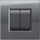 LivingLight. Рамка ''Сталь'', универсальная, 2 модуля LNA4802AC Legrand