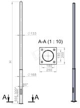 Опора ОП3ф-7,0-159/133/-(К240-180-4х25)-ц В00001401 ПереСвет