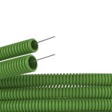 Труба ПВХ гибкая гофр. д.20мм, лёгкая с протяжкой,100м, цвет зеленый 91920G DKC
