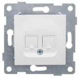Ugra Розетка компьютерная RJ45, двойная, скрытая установка.  жемчуг С11К2-028 GUSI ELECTRIC