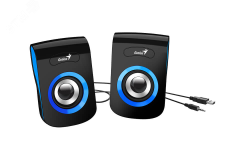 Колонки компьютерные Geinus SP-Q180, 2.0, 2 x 3W RMS, USB, голубой 31730026403 Genius